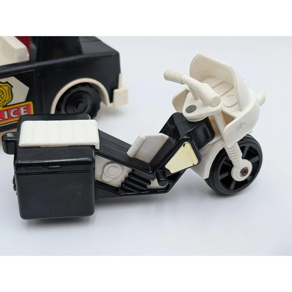 Fisher Price Husky Helpers Police Vehicle‎ Motorcycle Figures Lot 1981